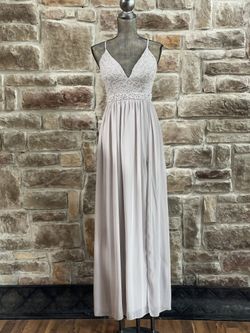 Grey Full Length Gown - SIZE XS