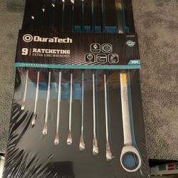 Duratech 9 Piece Ratcheting Extra Long Wrenches