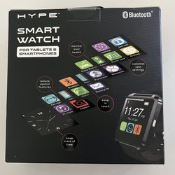 Brand New Factory Sealed Hype Smart Watch Black With Bluetooth