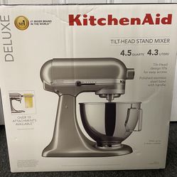 KitchenAid Deluxe 4.5 Quart Tilt Head Stand Mixer Color Silver KSM97SL
