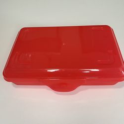 Red Plastic Storage Container 