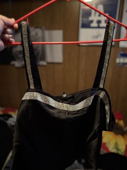 Satin Rhinestone Crop Top (Forever21)