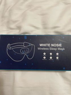 Wireless sleep mask with white noise
