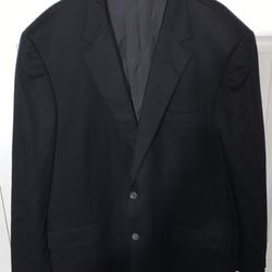 Arnold Brant 100% Cashmere Blazer Sport Coat Black Made in Canada