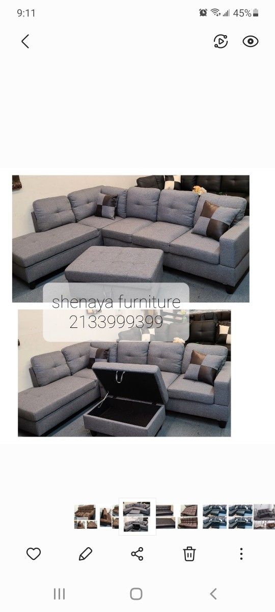 Gray Sectional Sofa