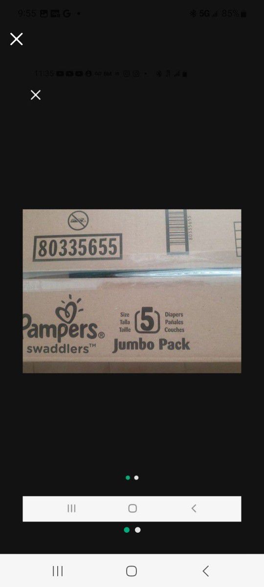Size 5 Swaddlers Pampers 