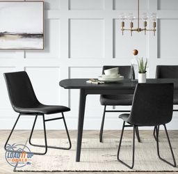 Modern Faux Leather Dining Chairs (Set of 2)