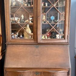 Secretary Hutch/Desk Wood Vintage