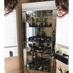 China Mirror Glass Corner Cabinet 