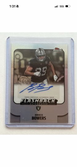 2025 Topps Finest Brock Bowers Flashback Auto Refractor Raiders FBA-BB