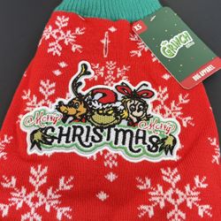 GRINCH Christmas Pet Sweater Size XS 