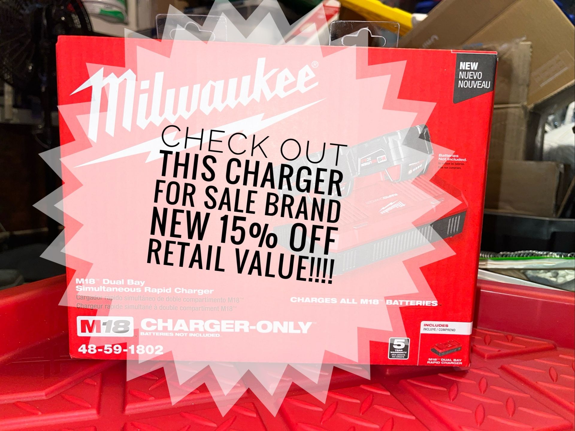 Milwaukee M18 Dual Bay Simultaneous Rapid Charger 