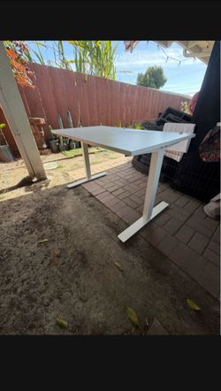 All white desk