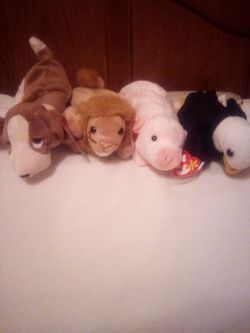 Vintage ty beanie babies never handled like new 4 total flawless located in palm springs ca perfect