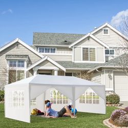 10'x 20' Party Tent Canopy Outdoor Gazebo Canopy Wedding Party Tent with 6 Sidewalls