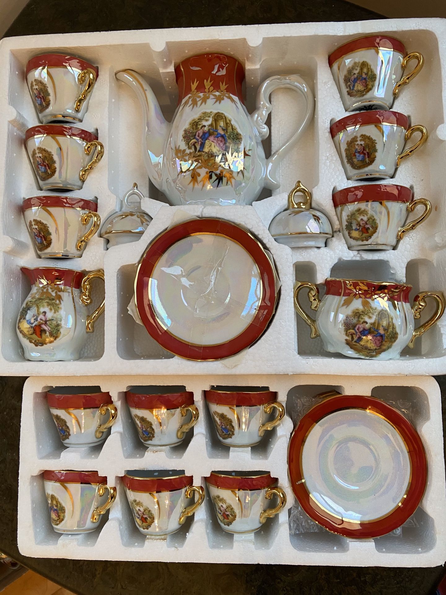 European porcelain “Madonna” coffee set for 12 persons