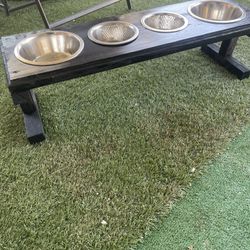 Wood Rustic Bowl Stand 