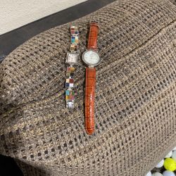 2 Sterling, Silver Ladies Watches. $100 both.