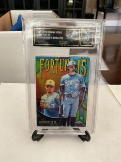 2025 Topps Chrome Update #F152 Fortune 15 Refractor Bobby Witt Jr. Gem. Mint 10.