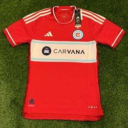 Adidas MLS Chicago Fire 24/25 Home Authentic Jersey Red Player Version Size S