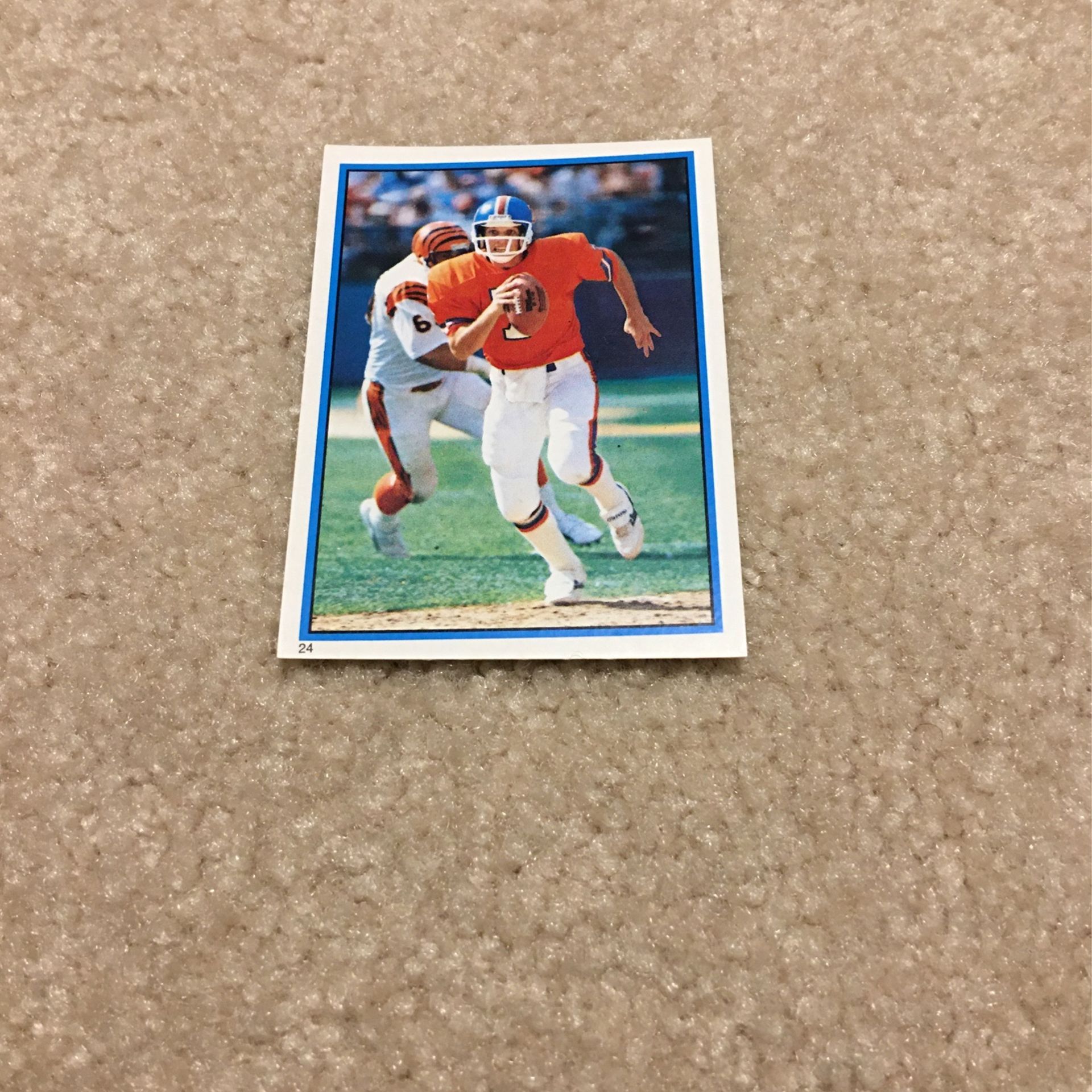 1985 John Elway Sticker Card- 2nd Year Card- Denver Broncos Legend