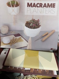 Kiwico new! Macrame planters kit with paper clay, yarn, and tools #macrame #planters