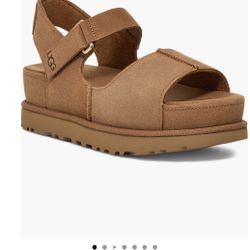 New UGG Goldenstar Platform Sandals Size 9