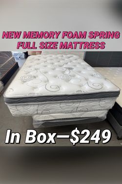 NEW MEMORY FOAM SPRING FULL SIZE MATTRESS