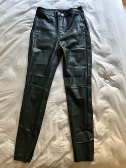 Zara Leather high waisted skinny pants