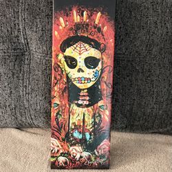 Dia De Los Muertos - Small Canvas Print On Wood Frame