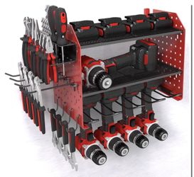 Red Power Tool Organizer