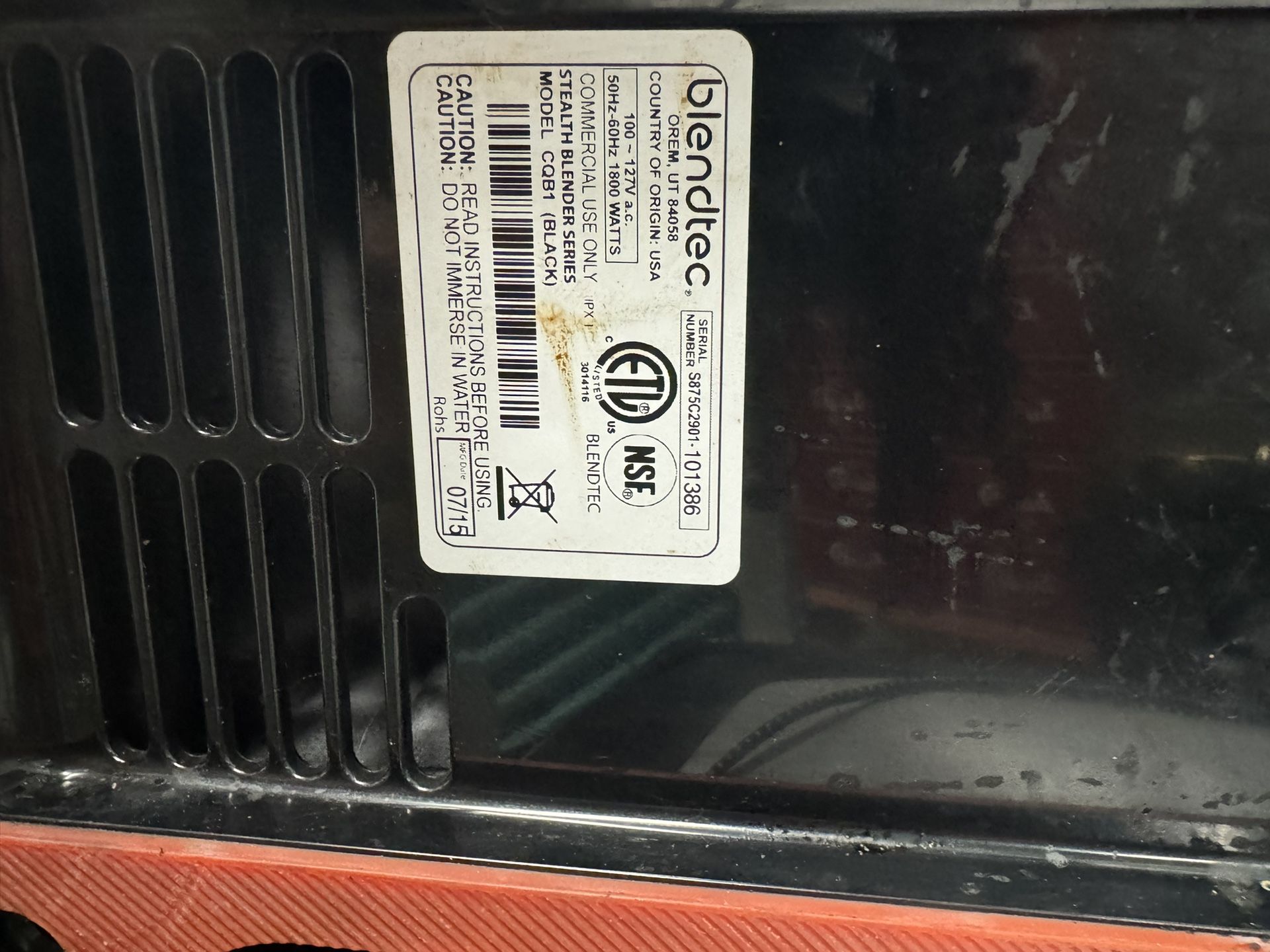 blendtec commercial MODEL CQB1 875