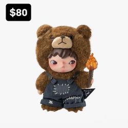 Authentic POP MART Hirono Living Wild Fight for Joy Plush Doll IN HAND US SELLER