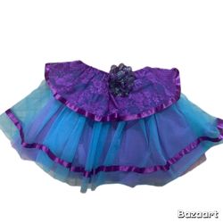 Girls Sz 7/8 Weismann Tutu Petticoat Skirt Blue & Purple Dance Costume