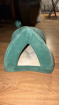Teal Pet Cave Bed with Cushion
