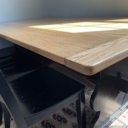 Farmhouse Style Dining Table Solid Oak