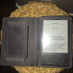 Amazon Kindle Device With Leather cover/case