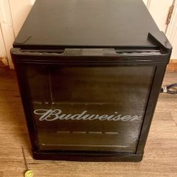 Collectible Rare Promotional BUDWEISER Game Day Mini Refrigerator - Works Great!