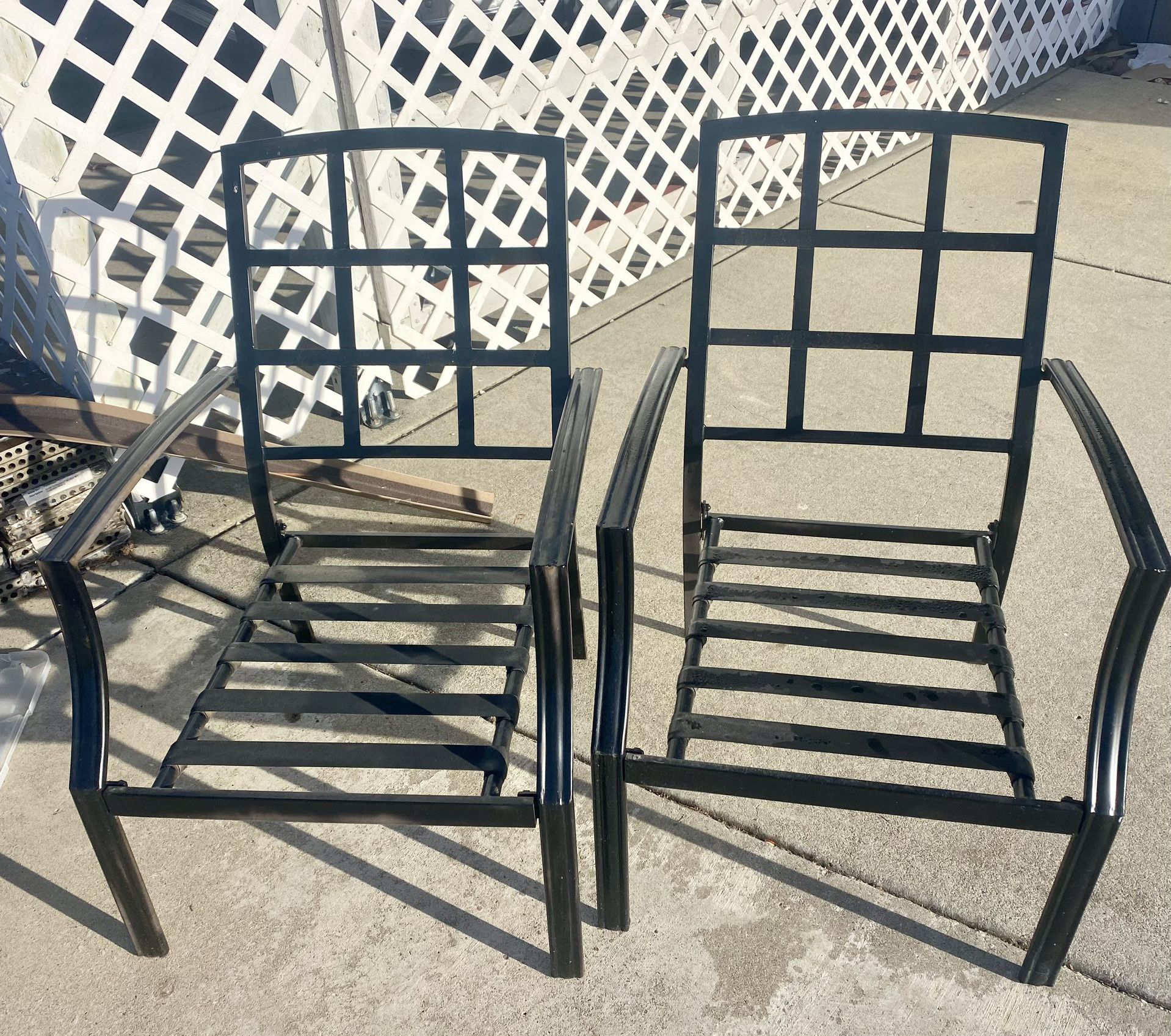 Set of 2 Metal Patio Chairs