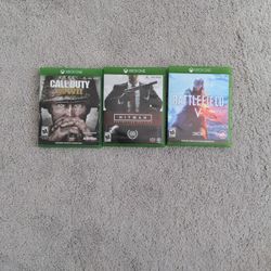 Xbox One/One X Games Hitman Definitive Edition, Battlefield V And COD WWII