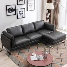 New Reversible Sectional.  Black Or Grey Leather Match.  98.5x61Dx34H.  Free Delivery!