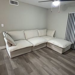 Beige Cloud Sofa Sectional (NEW)