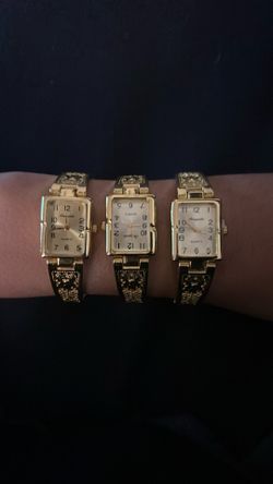 gold painted vintage watch