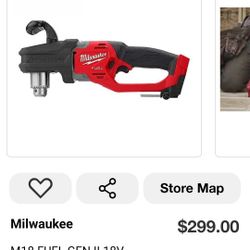 Milwaukee
M18 FUEL GEN II 18V Lithium-Ion Brushless Cordless 1/2 in. Hole Hawg Right Angle Drill (Tool-Only)