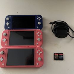 Nintendo Lite, For One Is $115 And For 3 Its $330 And For The Games Is $10