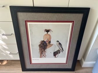 Hannah Lemholt Bird Shangri La Framed Matted Art- 29 x 34