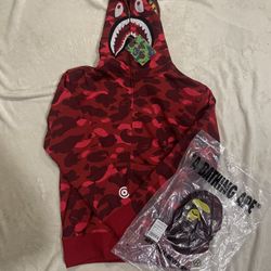 Red Bape Zip Up