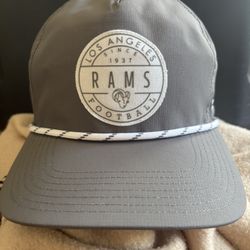 Los Angeles Rams Hat Cap Snap Back Mens One Size NFL Football Trucker Rope