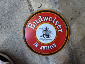 Budweiser beer tin sign