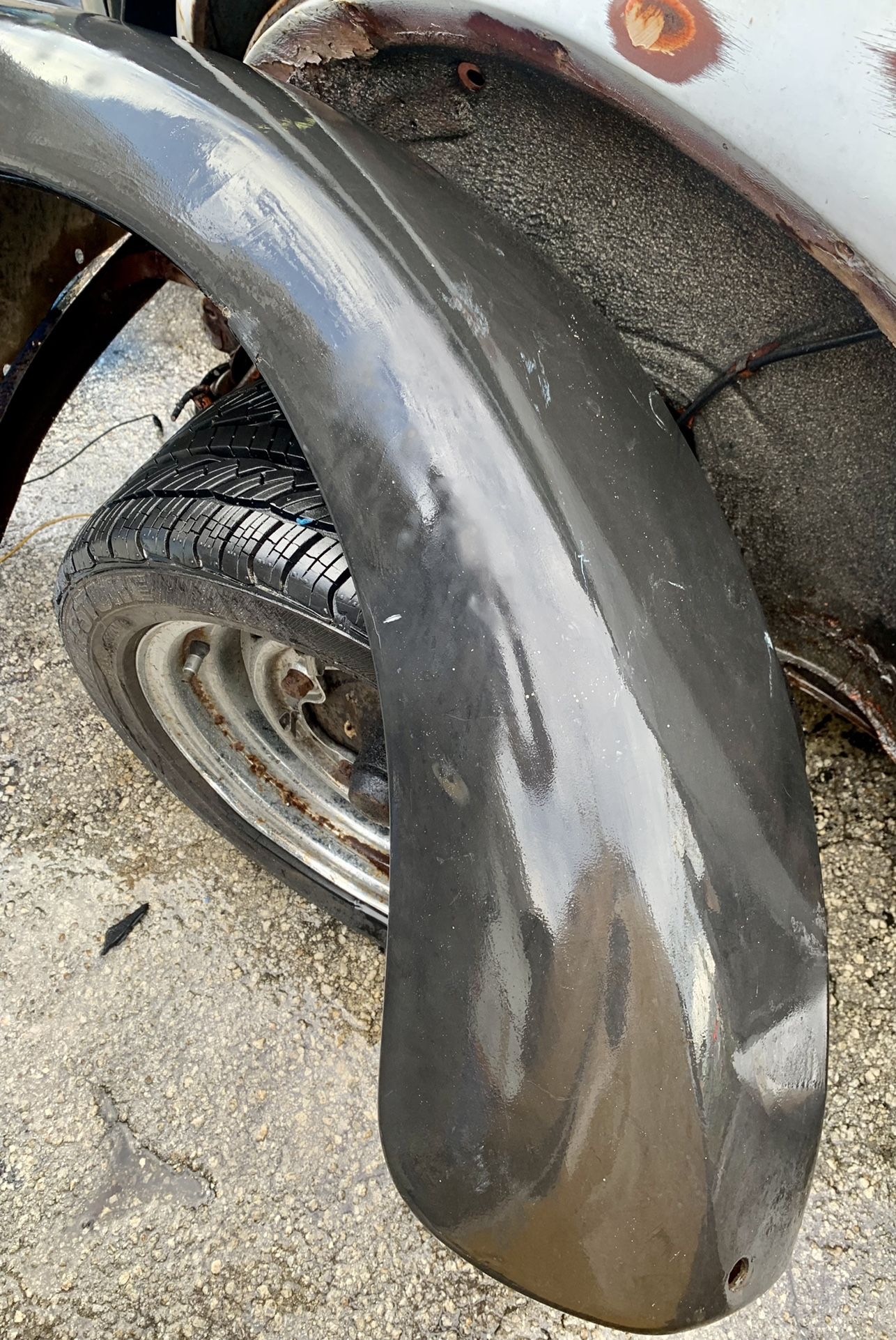 Vw Beetle Bug Rolls Royce Fiberglass Hood & Fender Set 196872 for Sale